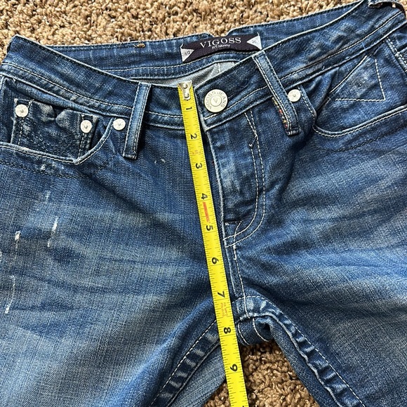 Vigoss FIT/Skinny Low Rise Distressed Blue Jeans Women's-26/ Junior's 1/2 - Picture 16 of 16